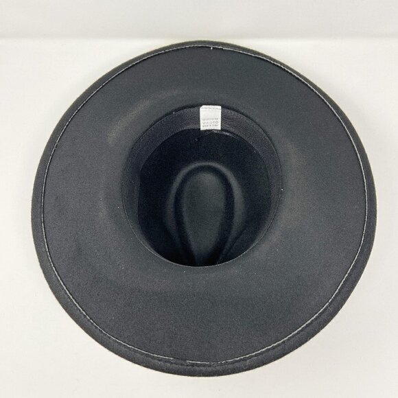 Black Wide Brim Rancher Style Hat - Picture 10 of 11